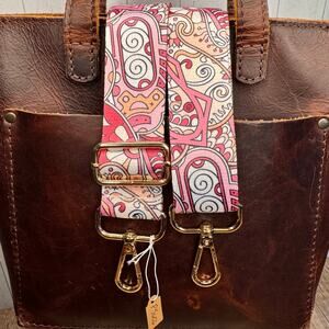 Pink Purse Strap Pink Geometric Boho Bag Strap Guitar Bag Strap NEW! FAST SHIP